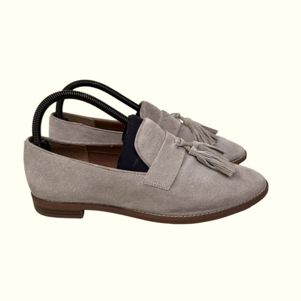 FRANCO SARTO Havea Cocco Tan Suede Tassel Loafers Shoes Women’s Size 8.5